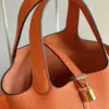 Hermès Picotin 18 Orange Togo Leather Gold Hardware Bag product view 3