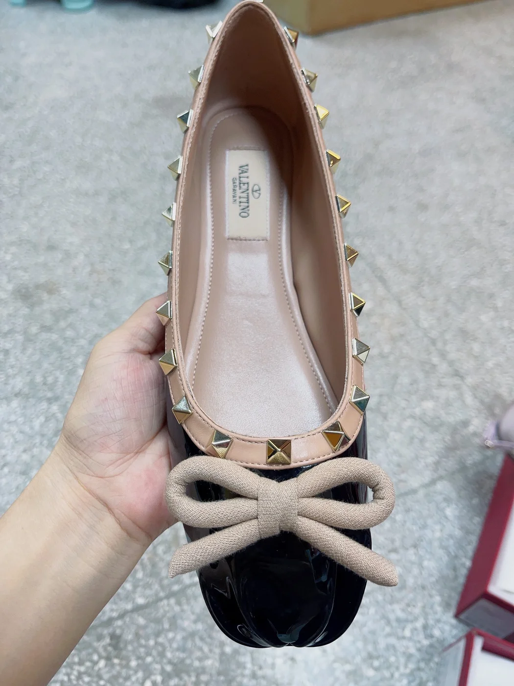 Valentino Women Black Bow-Detail Ballet Flats product view 5