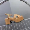 Hermès Women Tan Suede Platform Sandals product view 6