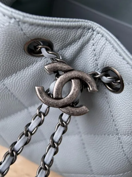 Chanel 25 Mini Blue Ruthenium Hardware Bag product view 5
