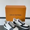 Louis Vuitton Men Black and White Sneakers — Checkered Side Panels product view 5