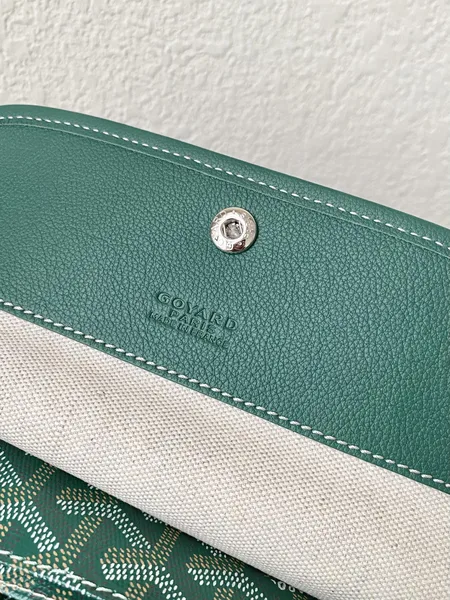 Goyard Green Goyardine Canvas & Chevroches Calfskin Saint Louis PM Tote product view 4