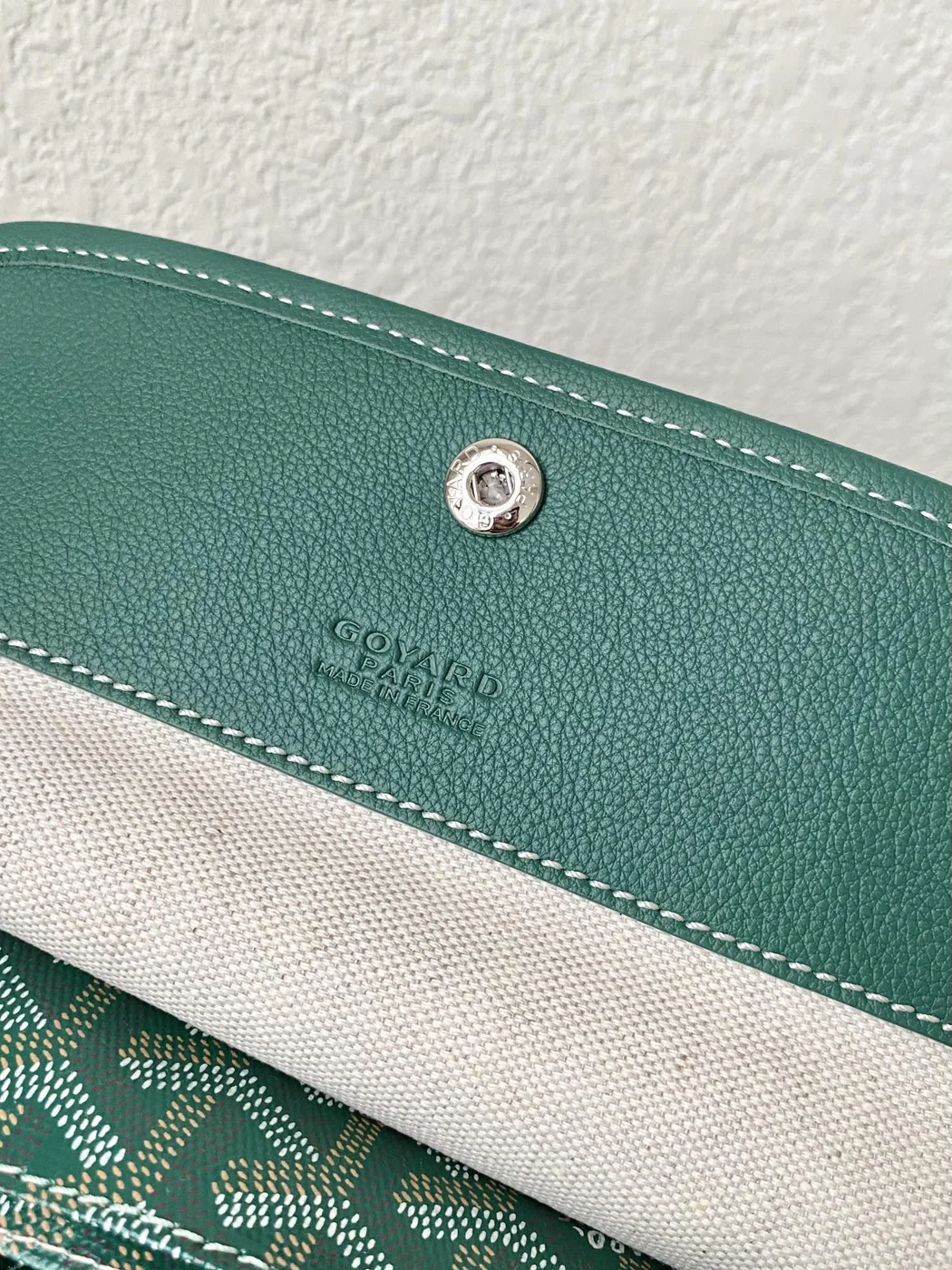 Goyard Green Goyardine Canvas & Chevroches Calfskin Saint Louis PM Tote product view 4