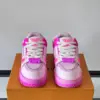Louis Vuitton Men Leather and Mesh Sneakers — Bright Pink product view 2