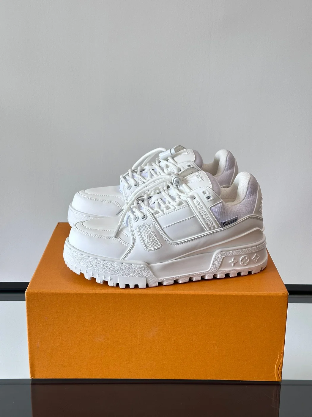 Louis Vuitton Men White Sneakers — Chunky Tread Sole product view 2