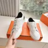 Hermès Women White Low-Top Sneakers — Black Tongue Detail product view 6