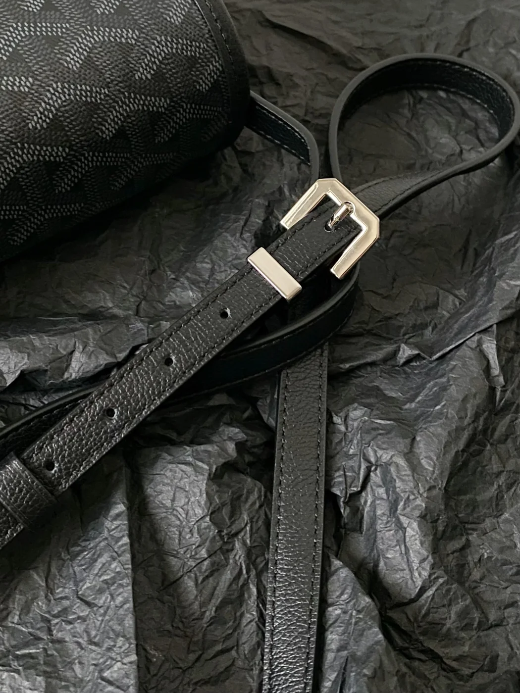 Goyard Goyardine Belvedere III PM Messenger Bag Jet Black product view 7