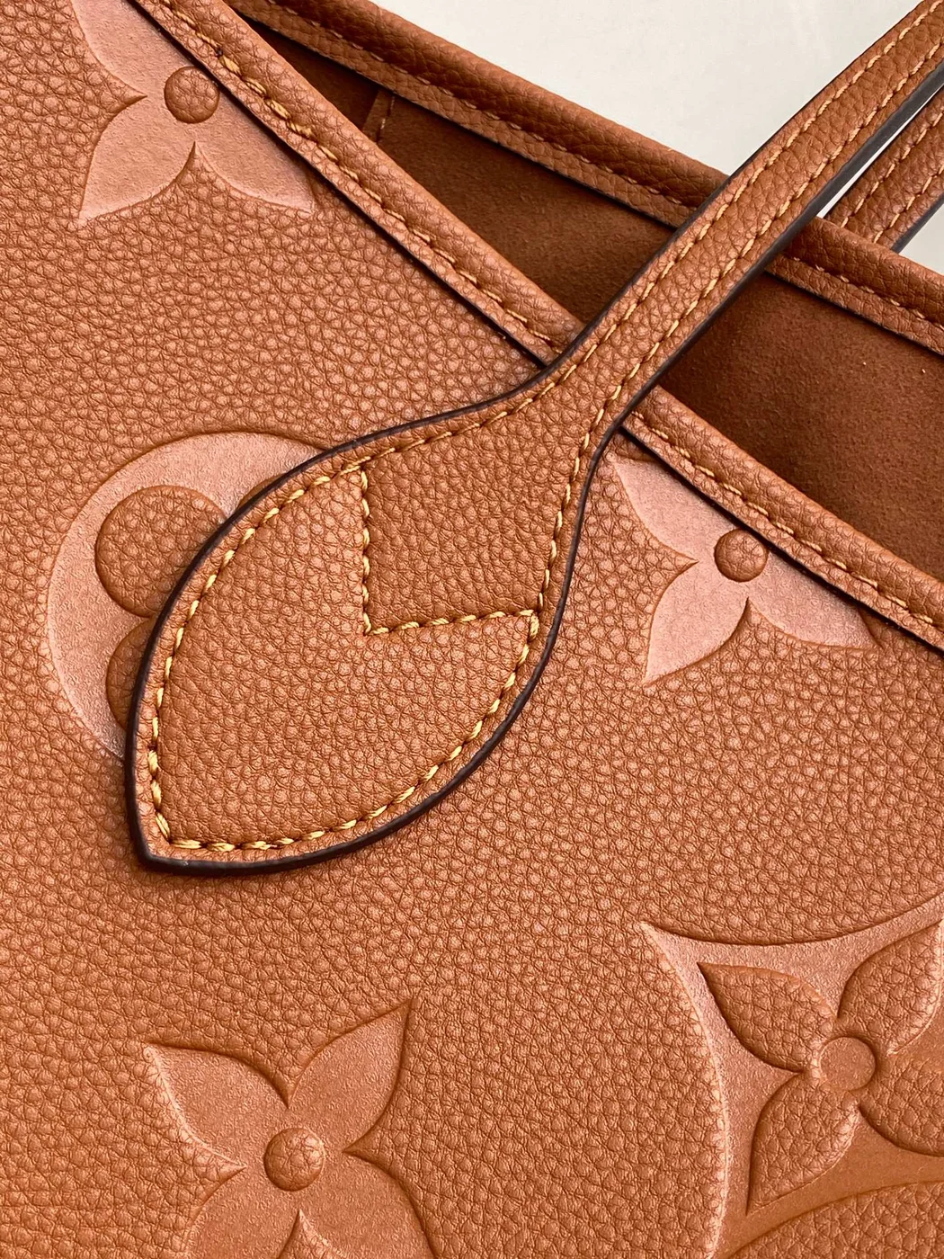Louis Vuitton Neverfull MM 32 Brown Monogram Empreinte Leather Bag product view 5