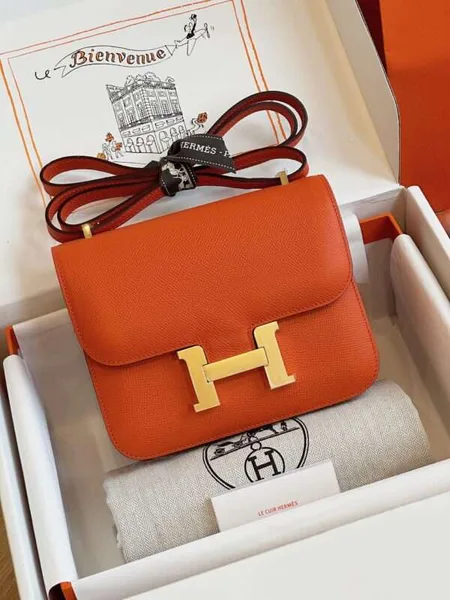 Hermès Constance Bag Epsom Gold Orange Handbags 19 cm product photo