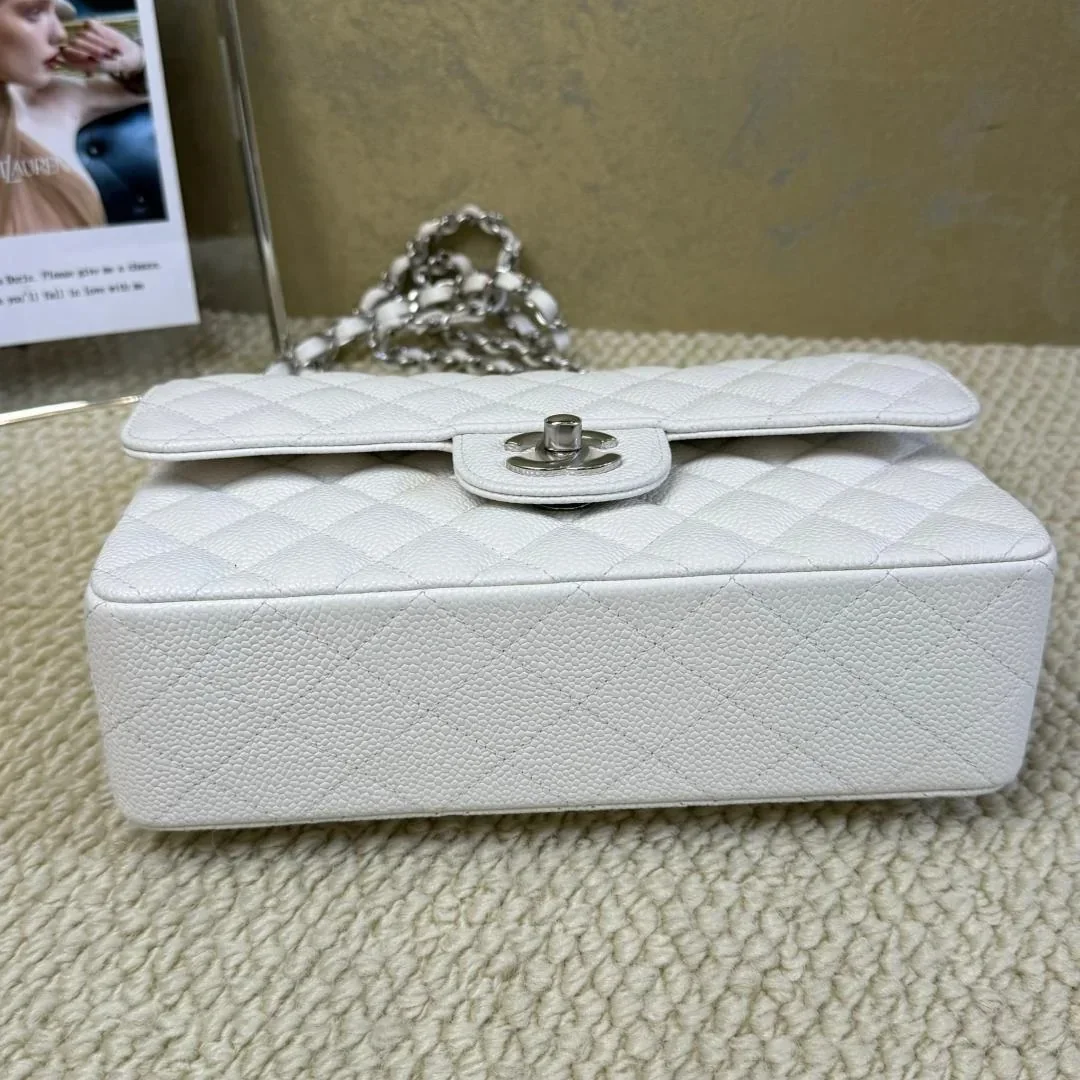 Chanel classic flap white small Bag product view 4
