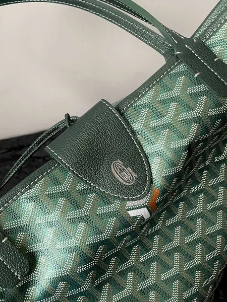 Goyard Green Goyardine Coated Canvas and Leather Saint Louis GM Tote product view 9