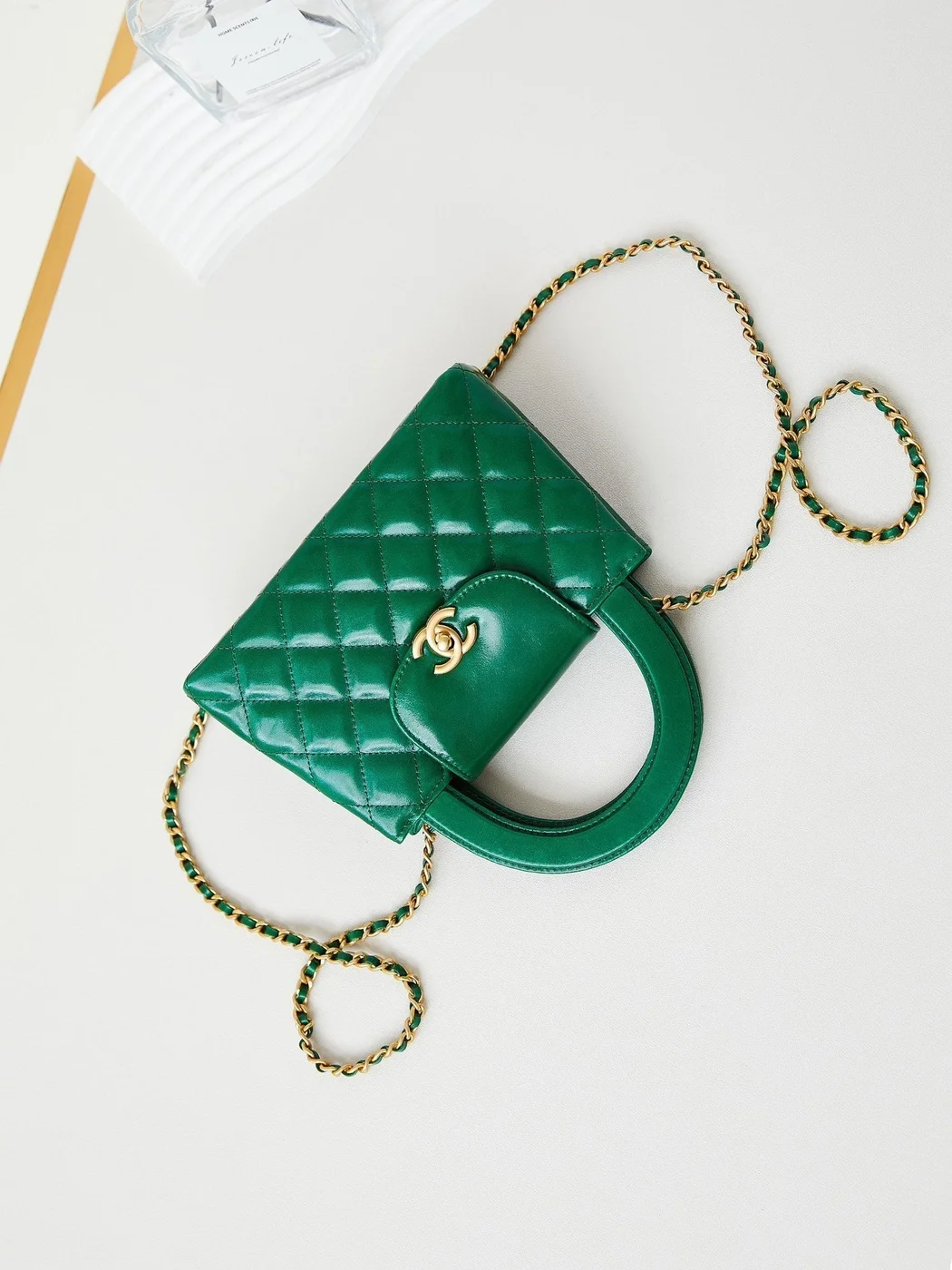Chanel Kelly Mini 19 Bag In Green Forest Calfskin product view 5
