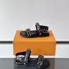 Louis Vuitton Men Black Multicolor Leather Sandals product view 4