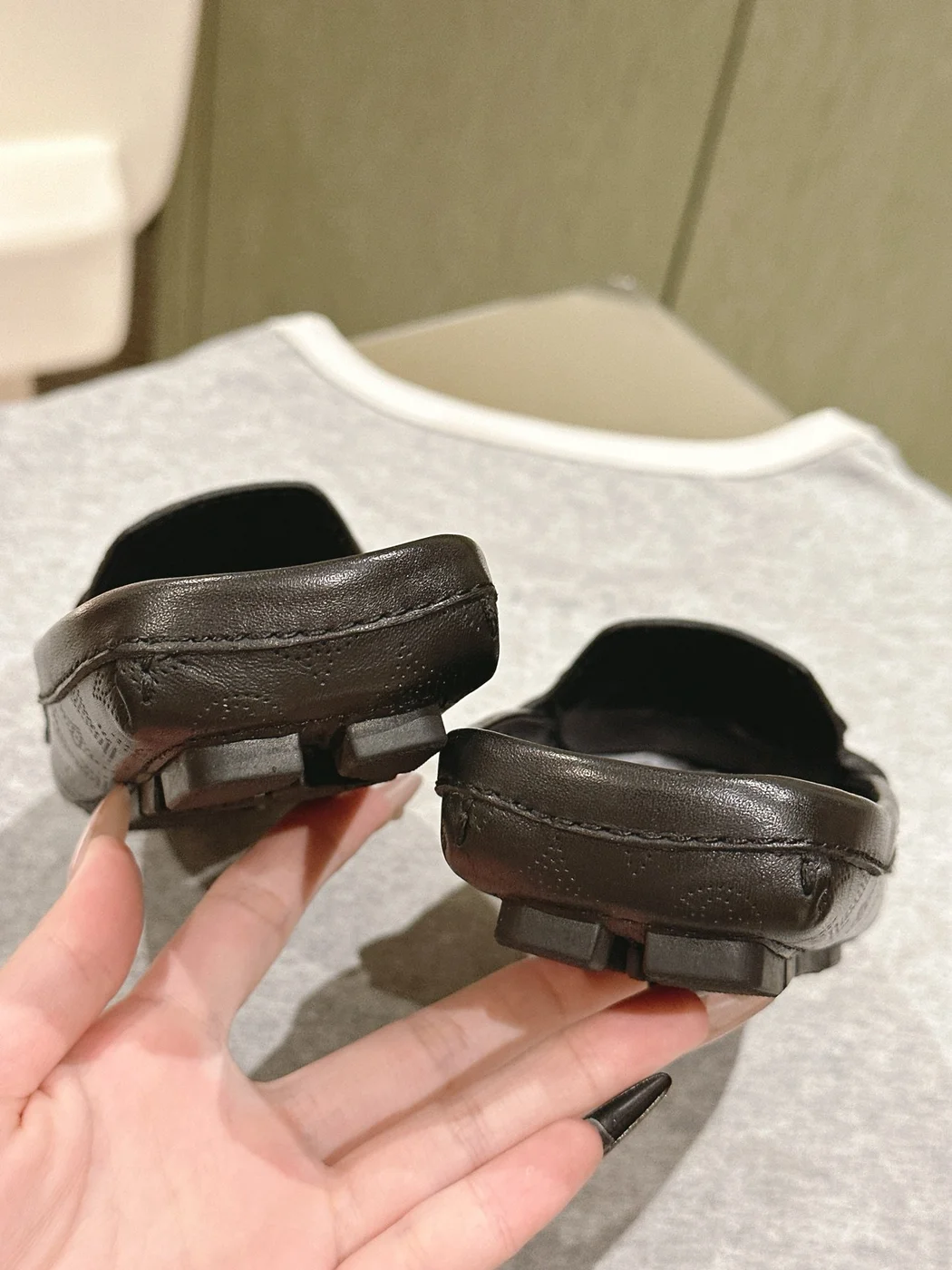 Louis Vuitton Women Black Leather Mules — Bow Detail product view 2