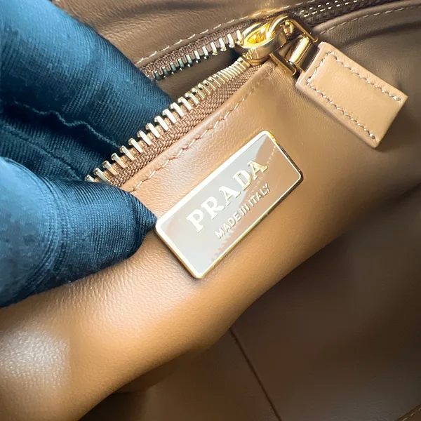 Prada Medium Aimée Shoulder Bag | Brown product view 8
