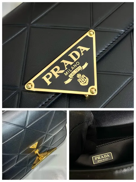 Prada Pattina in Pelle Calfskin Black Bag product view 5
