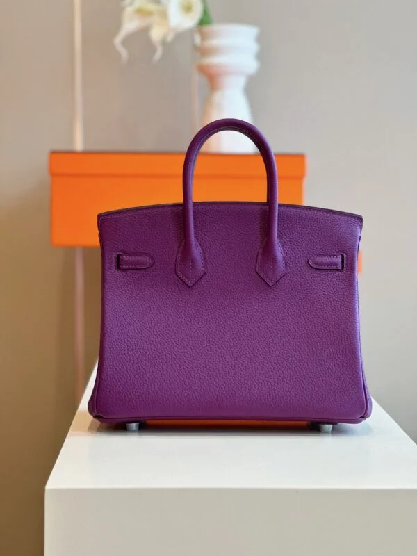 Hermès Birkin 25 Dark Purple Togo Leather Palladium Hardware Bag product view 7