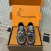 Louis Vuitton Women Brown Suede Leather Sneakers product view 1