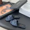Chanel Women Blue Denim Mules Flats product view 2