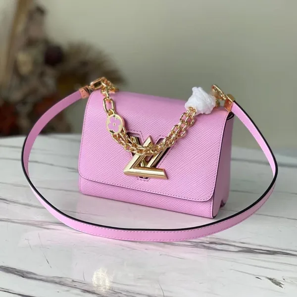 Louis Vuitton Twist Pink Handbags With Lock Gold 24 cm product photo