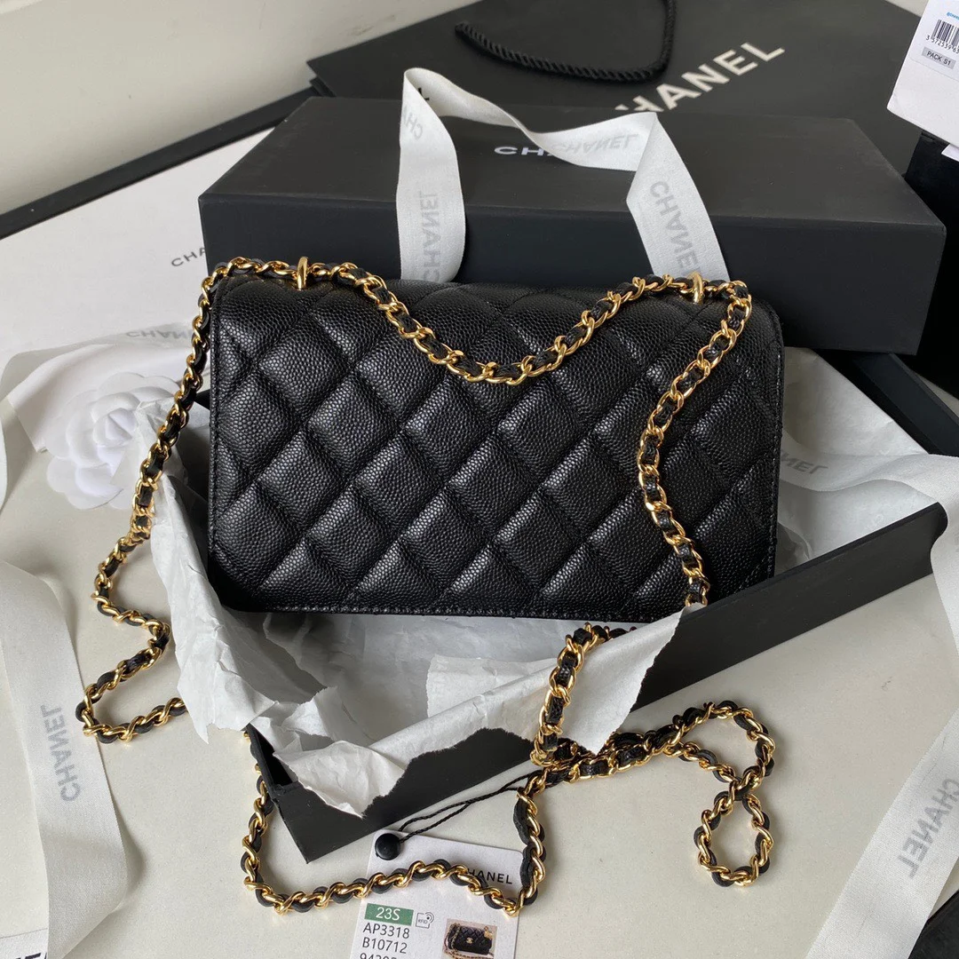 Chanel Handle Bag Lumpy Skin Handbags Black With Lock Gold 19 cm product view 9
