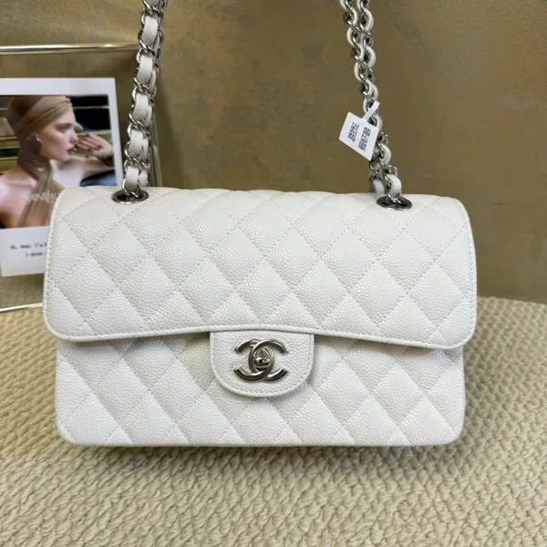 Chanel classic flap white small Bag product photo