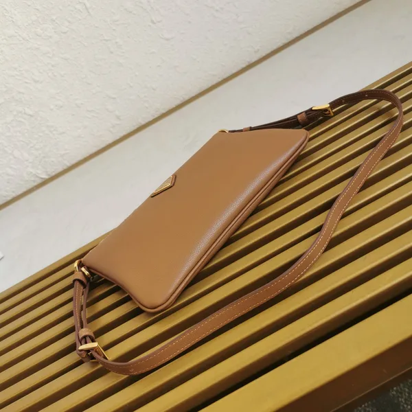 Prada Flap Shoulder Bag Tan Brown product view 4