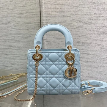 Dior Mini Lady Dior Bag in Ice Blue product photo