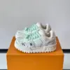 Louis Vuitton Men White Leather Paint Splatter Sneakers product view 3