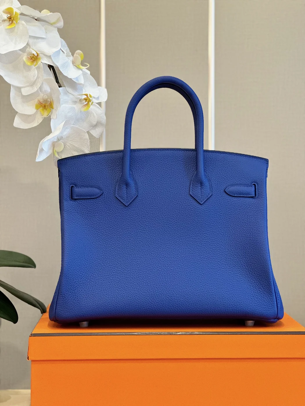 Hermès Birkin 30 Electrique Blue Palladium Hardware Bag product view 5
