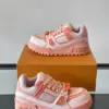 Louis Vuitton Men Leather and Mesh Sneakers — Coral Pink product view 4