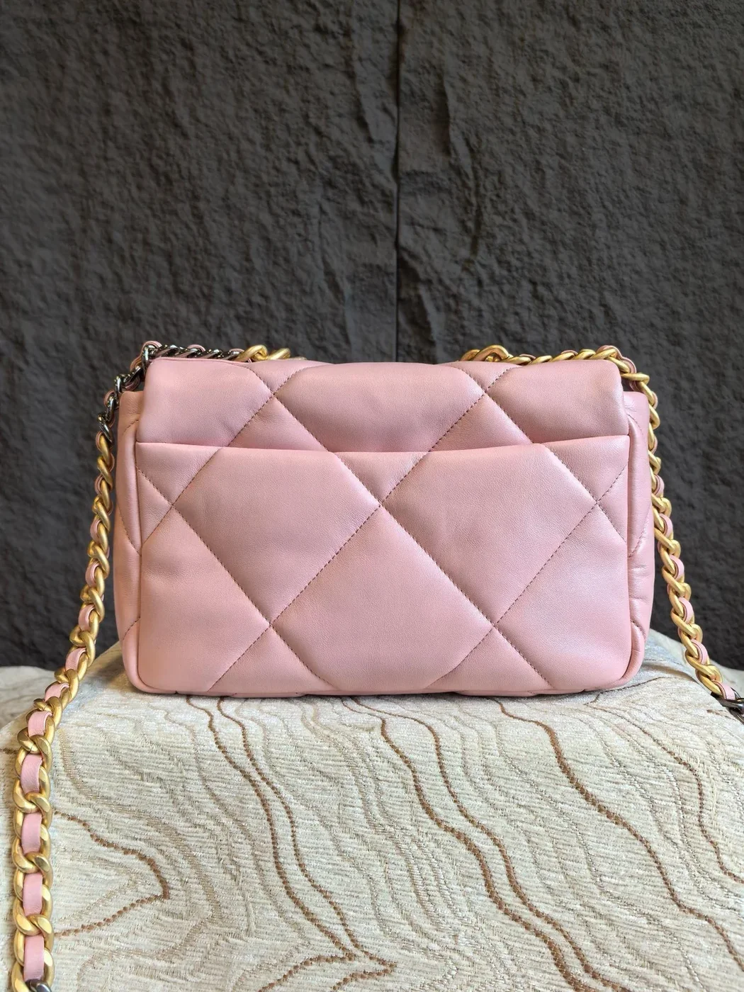 Chanel 19 Small Bag in Pink Gold Hardware product view 2