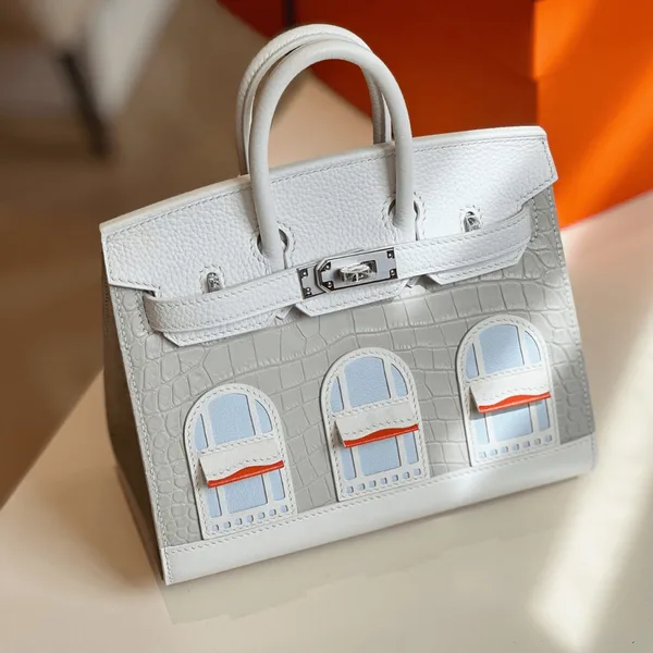 Hermès Birkin 20 Sellier Faubourg House White Snow Palladium Hardware Bag product photo