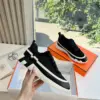 Hermès Women Black Mesh And Leather Sneakers product view 5