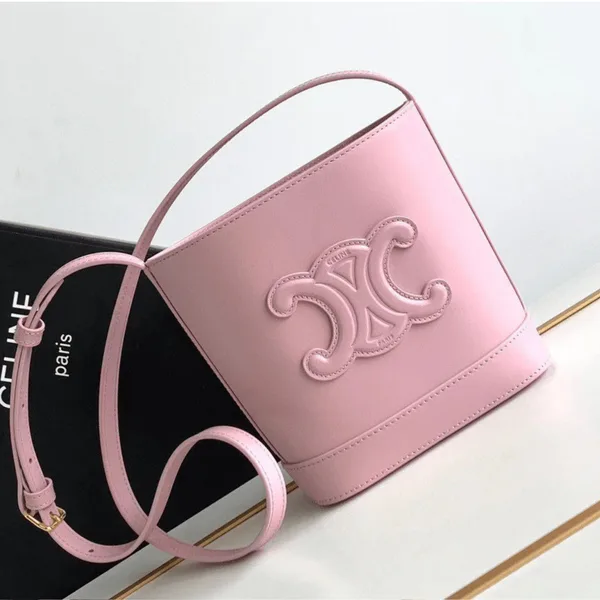 Celine Small Bucket Cuir Triomphe Mini Pink Bag 19.5x16x7cm product photo