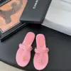 Chanel Women Pink Leather Slides With Gold Chain product view 1