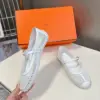 Hermès Women White Mesh Leather Mary Jane Flats product view 3