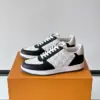 Louis Vuitton Men Black and White Sneakers — Checkered Side Panels product view 3