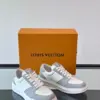 Louis Vuitton Men White Gray Leather Sneakers product view 5