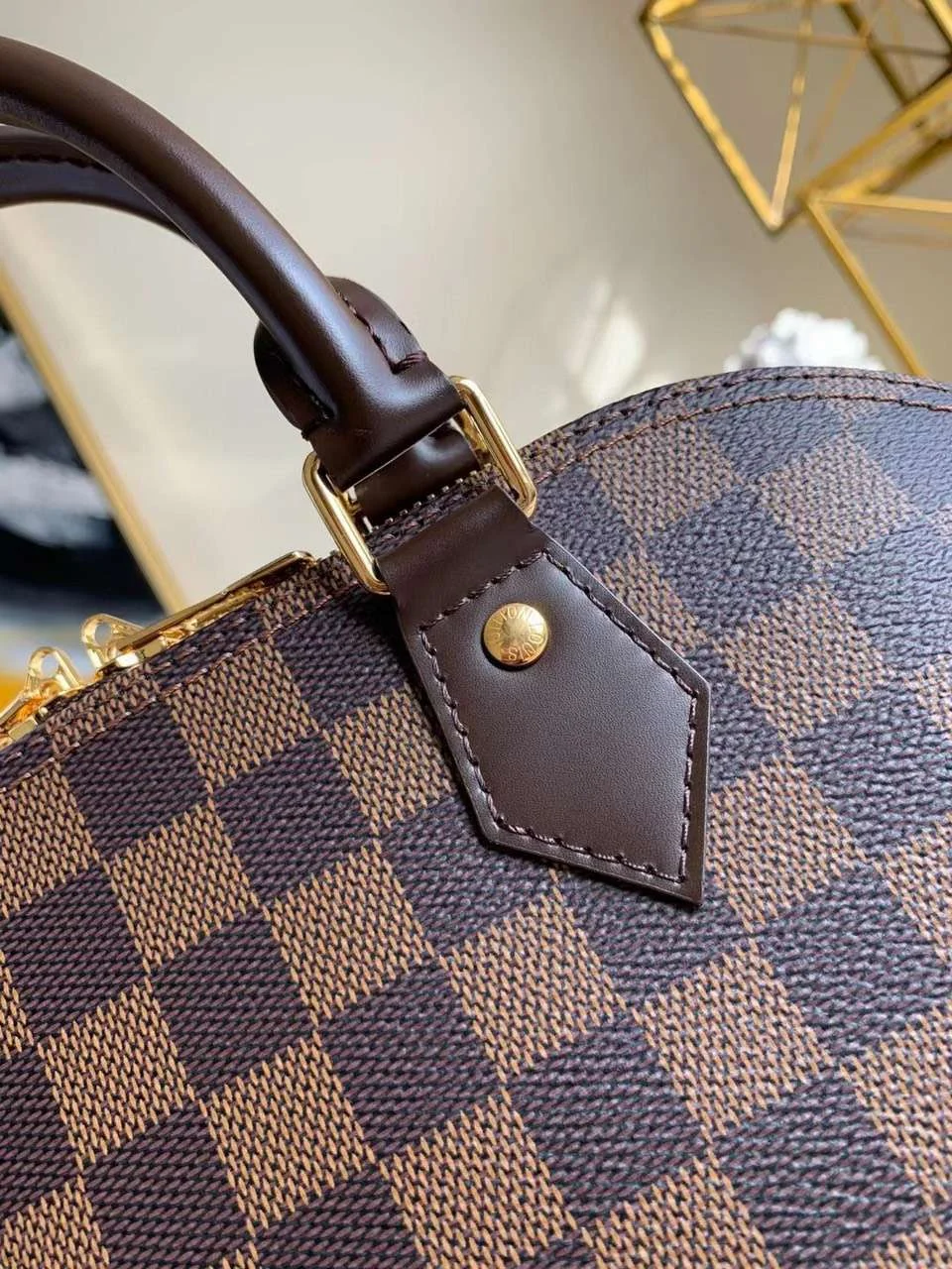 Louis Vuitton Damier Ebene Alma PM Bag Brown product view 3