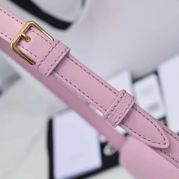 Celine Triomphe Handbag Pink Smooth Leather 20x12cm product view 3