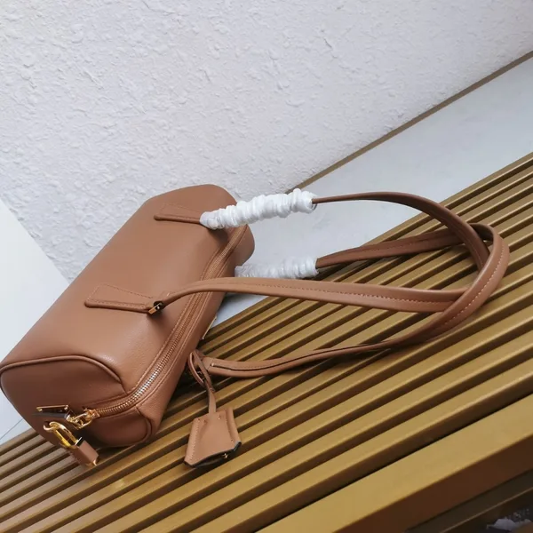 Prada Caramel Medium leather top-handle bag with padlock product view 4
