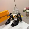 Louis Vuitton Women Black Platform Ankle-Strap Sandals product view 5