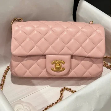 Chanel Classic Flap Mini Light Pink Gold Hardware 20 cm Bag product photo