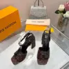Louis Vuitton Women Brown Monogram Canvas Heels product view 5