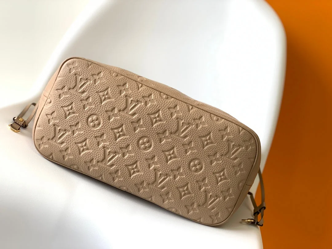 Louis Vuitton Neverfull MM 32 Beige Monogram Empreinte Leather Bag product view 7