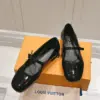 Louis Vuitton Women Black Patent Leather Mary Jane Loafers — Rounded Toe product view 5