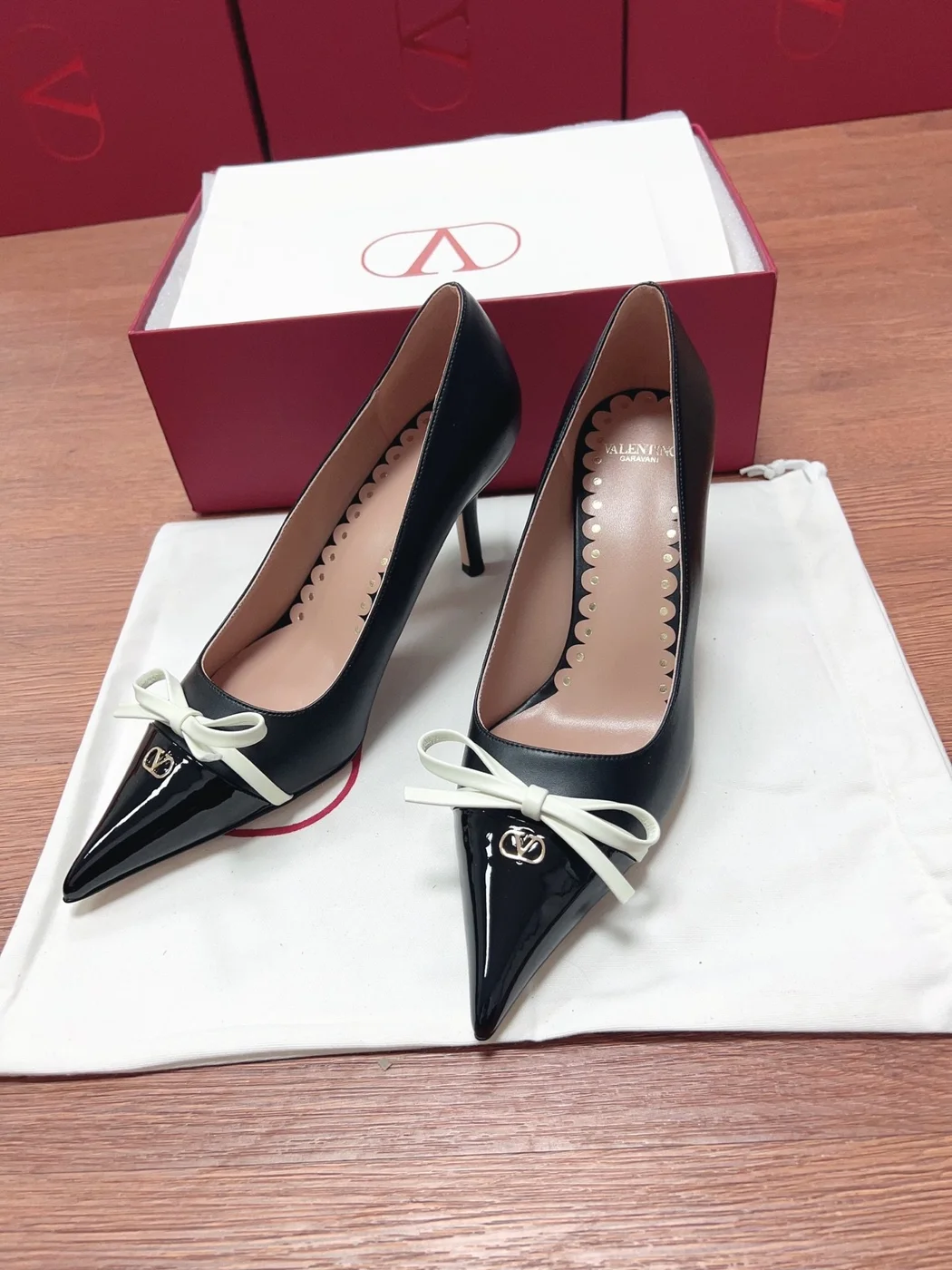 Valentino Women Black Patent Leather Heels product view 3