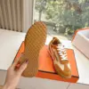 Hermès Women Brown Mesh Suede Sneakers product view 2