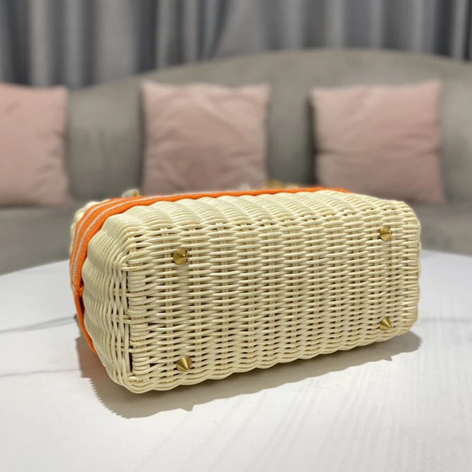 Dior Lady Wicker Bag — Orange Trim product view 5